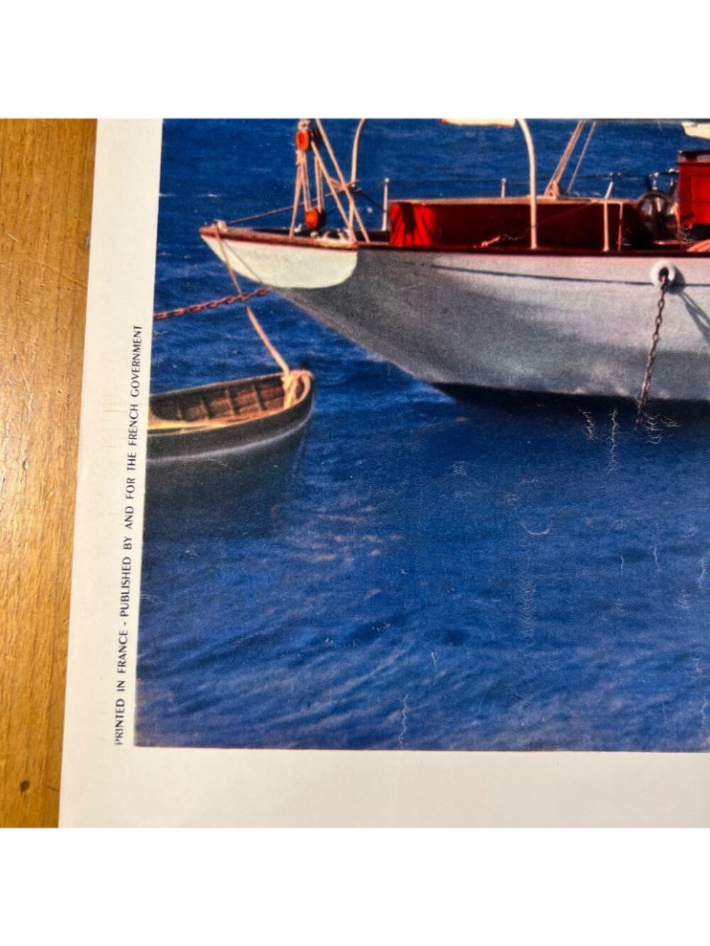 1950s ORIGINAL FRENCH TRAVEL POSTER, Ship, Riviera, Cote D'Azur - 24-1/2"x39" - Picture 8 of 16